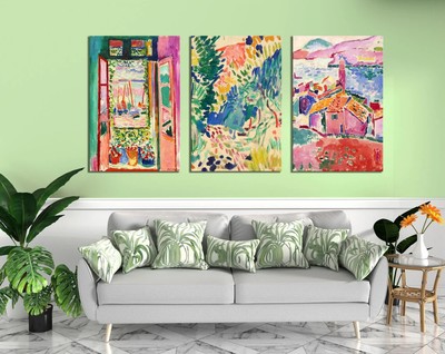 Henri Matisse 3er Set Buntes Dekor Triptychon Poster/Leinwand A0 A1 A2 A3 A4