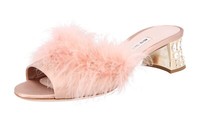 Miu Miu By Prada Kristall Feder Sandalen Pumps Slides 5XX141 Neu - 40 Uk 7
