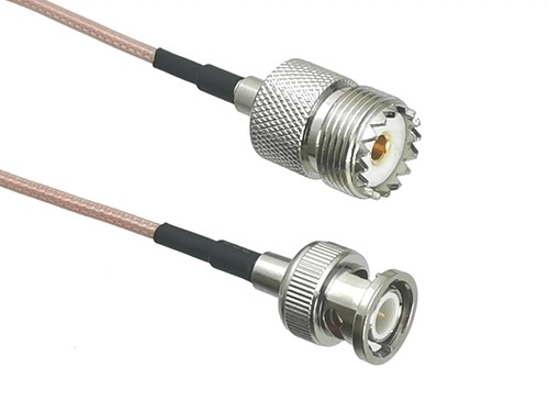 UHF PL259 Male & SO239 Female to BNC Male Connector crimp RG58 RG316 cable RF - Picture 6 of 19