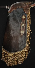 Custom Made Leather Chinks/Hair On Cowhide/New Chaps/Made In USA
