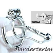 Stainless Steel Male Chastity Devices Cage with Tube Ring for Men Chastity Belt