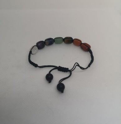 NATÜRLICHES 7 CHAKRA STEINE ENERGIE HEILUNG AUSGLEICHENDES YOGA ARMBAND