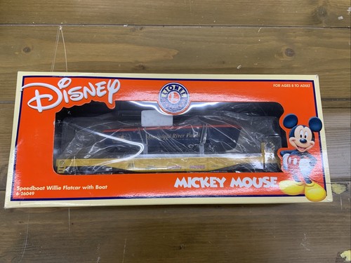 LIONEL 6-26049, DISNEY MICKEY MOUSE SPEEDBOAT WILLIE FLAT CAR with BOAT, NIB - 第 1/3 張圖片