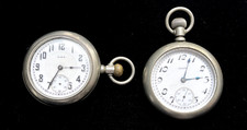 Two 1900s Antique Elgin Pocket Watches Size 18 Cases Good As Is Not Working