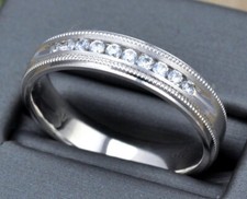 Eternity Band Ring 1.50 Ct Round Cut Simulated Diamond 14K White Gold Finish