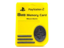 Sony Playstation 2 PS2 Memory Card 8MB Magic Gate Nyko Yellow - Wiped Clean