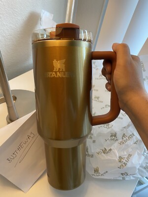 STANLEY GOLDEN SPARKLE COPPER TINSEL QUENCHER H20 FLOWSTATE TUMBLER 40OZ LIMITED