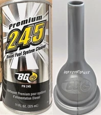 BG 245 Premium Diesel Fuel System Cleaner 11oz can with Free Funnel