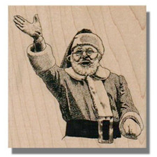 NEW Rubber Stamp, SANTA WAVING, Christmas Stamp, Santa Claus, Man,People,St Nick