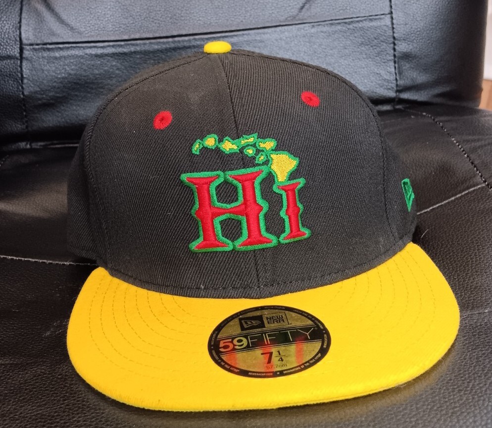 new era 59fifty Hawaii ハワイ大学 7 1/4 ブラック New Era 59Fifty Fitted Hawaii Size 7 1/4 Black Yellow Green