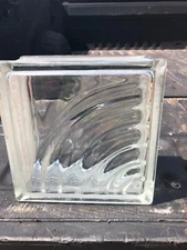 ONE Vintage Pittsburgh Corning Architectural Glass Block Spyra Brick NOS 8/8/4”