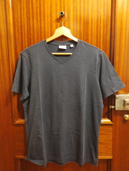 Camiseta de manga corta de Mango, azul marino, talla L