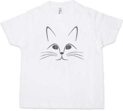 Cat Face Kids Boys T-Shirt Fun Cats Katzen Katze Addicted Liebe Love Lover