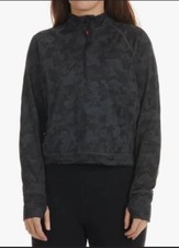 Spyder Women's Half Zip Mock Neck Shirt Women  s L Pullover Camo Long Sleeve