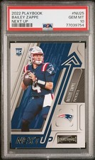 2022 Panini Playbook Next Up NU25 Bailey Zappe PSA 10 GEM MINT