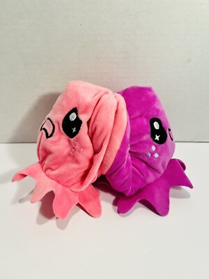 Juguete de peluche reversible pulpo emoción de doble cara estado