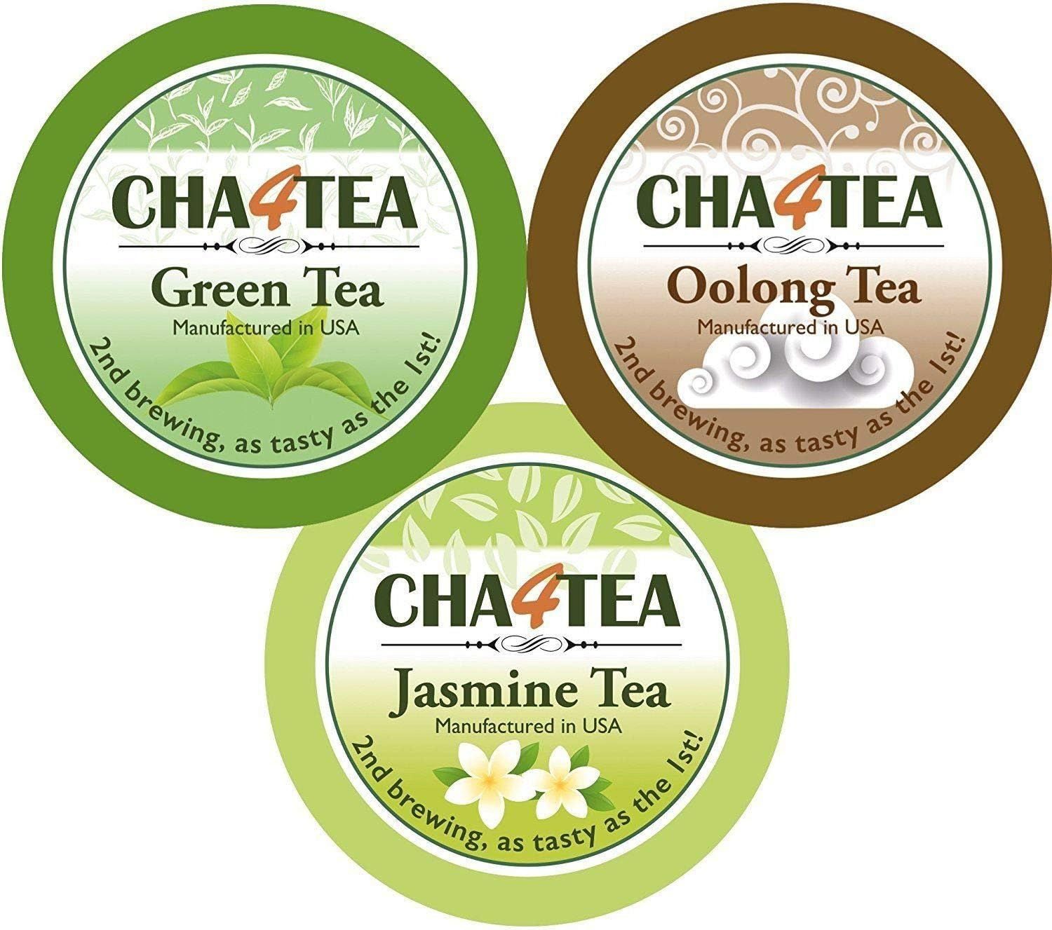 Cha4TEA 36-Count Assorted Green Tea for Keurig K-Cup Brewers (Matcha Green... 
