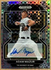 '22 Prizm DP Adam Mazur RC XFractor Auto 07/17 Iowa Hawkeyes / Miami Marlins