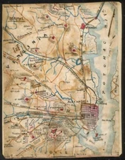 18" x 24" 1861 Map of Alexandria, Virginia