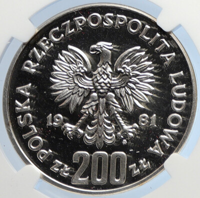 1981 Poland ANNIVERSARY Wladyslaw I Herman Proof Silver 200 Zl