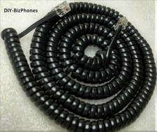 Motorola Corded Phone Black Long Handset Cord 2 or 4 Line ML1000 Curly Coil 25Ft