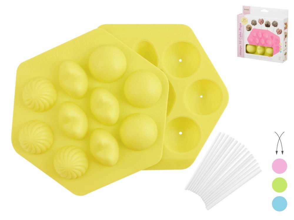 Silicone 10 Cakepop Pastel 5461s Habi