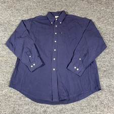 Brooks Brothers 346 Shirt Mens Large Blue Button Down All Cotton Formal Preppy