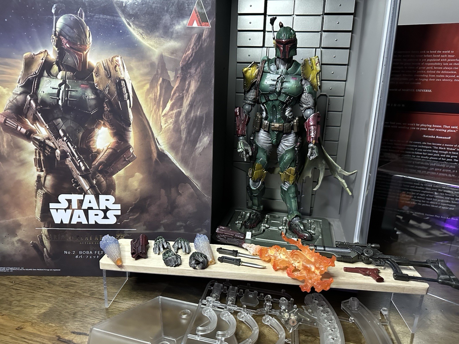 STAR WARS Variant Play Arts Kai BOBA FETT Square Enix w/ Acc
