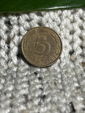 Germany 1972 Ears 5 Pfennig Oak Leaves Coin 