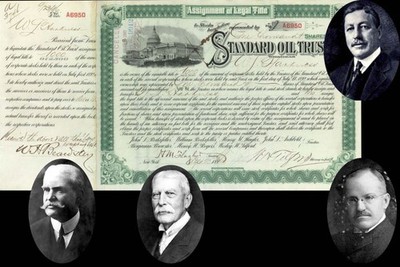 Standard Oil Trust Issued to W.L. Harkness and Signed by W. H. Tilford, H.M. F