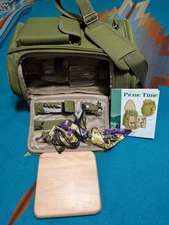 Picnic Time Meritage Insulated Wine & Cheese Tote Olive Green Model 629-60