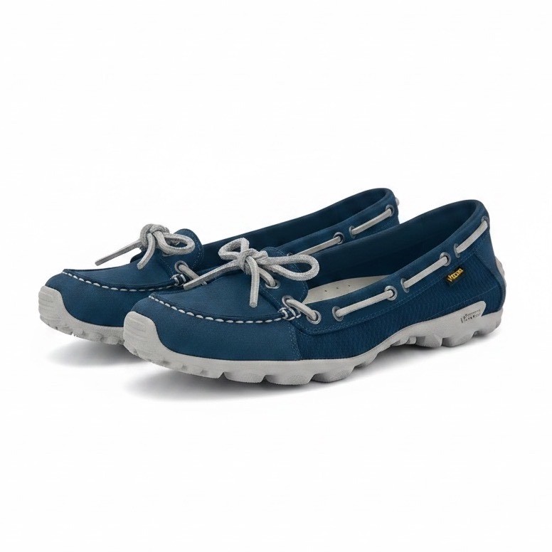 Merrell Marina Slip-On Loafers Women's Size 6 Blue Leather Vibram