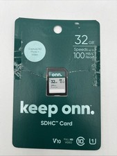 Keep Onn 32GB Class 10 U1 SDHC Flash Memory Card up to 100MB
