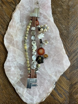 OTAZU TOVA Swarovski crystal Bracelet. Birds. Statement Piece. 7.5  RARE Bijoux