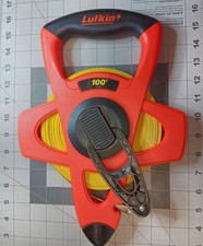 Crescent Lufkin FE100 ft Fiberglass Long Tape Measure Open Reel Compact Handle