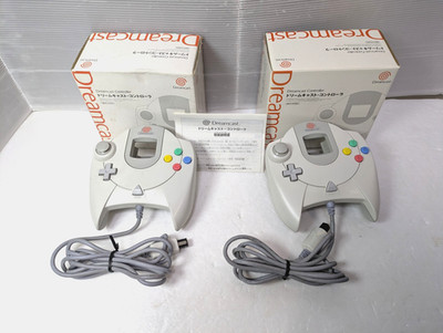 Dreamcast  Official Controller  HKT-7701 2 set  SEGA  DC Japan Box