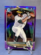 2025 Bowman Draft-  Devin Taylor 💎 1st Purple Refractor /250 #BDC-135 💎