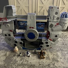 Star Wars Nave Espacial Divertido Juguete Gris Grande Nave Rápida con Figuras