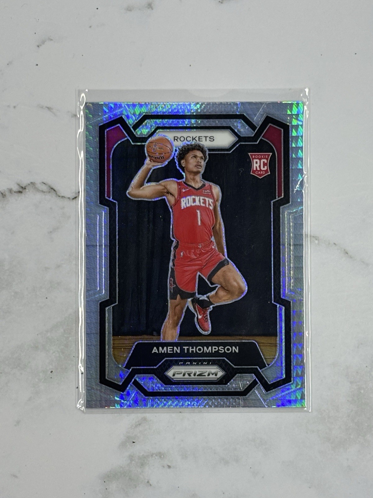 2023-24 Panini Prizm - Amen Thompson #150 Hyper Prizm (RC) Rockets Rookie