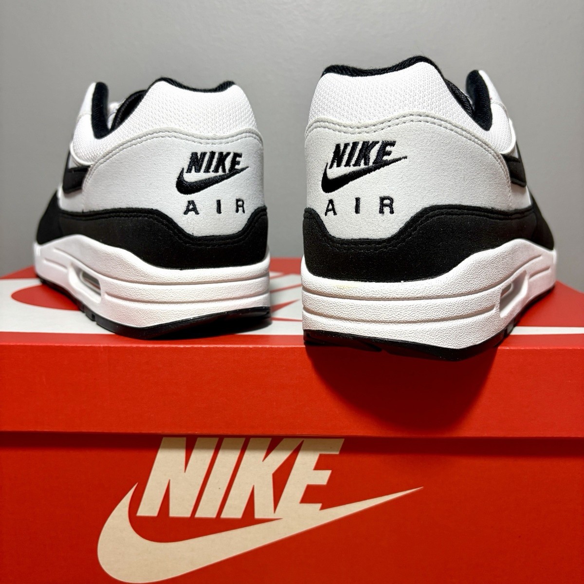 Size 12 - Nike Men's Air Max 1 White Black for sale online | eBay