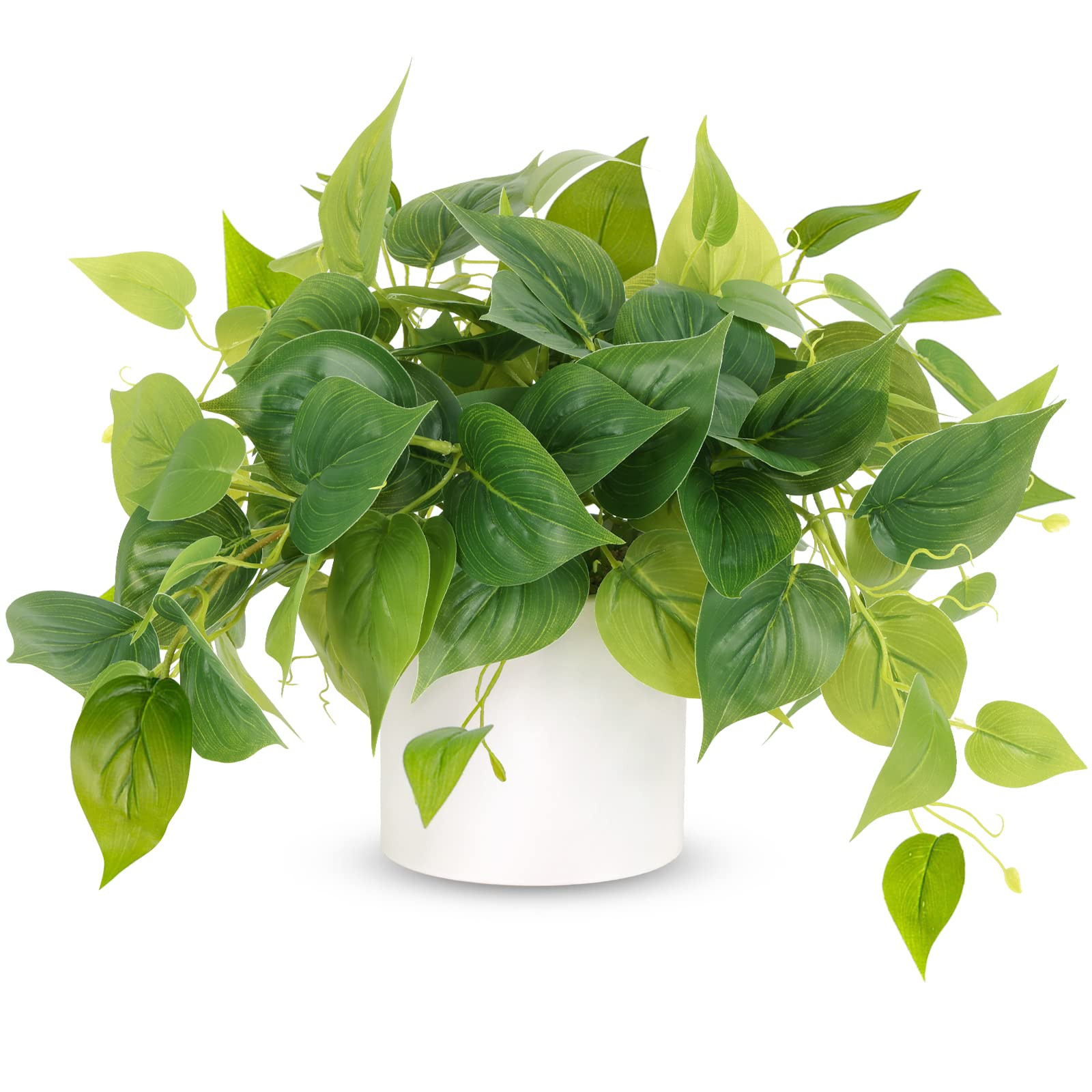 Artificial Indoor Plants in Ceramic Pots Small Fake Greenery Decor-image