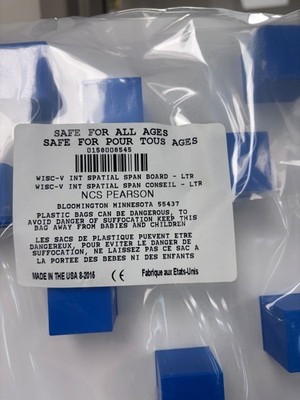 Pearson Spatial Span Board (case of 18)