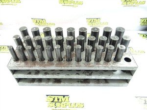 NEAR COMPLETE SET OF FRACTIONAL TRANSFER PUNCHES 1/2" TO 1"