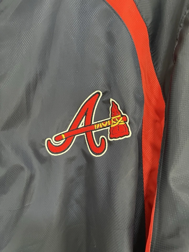 Ветровка мужская Reebok MLB L Atlanta Braves темно-синяя - Изображение 2 из 4