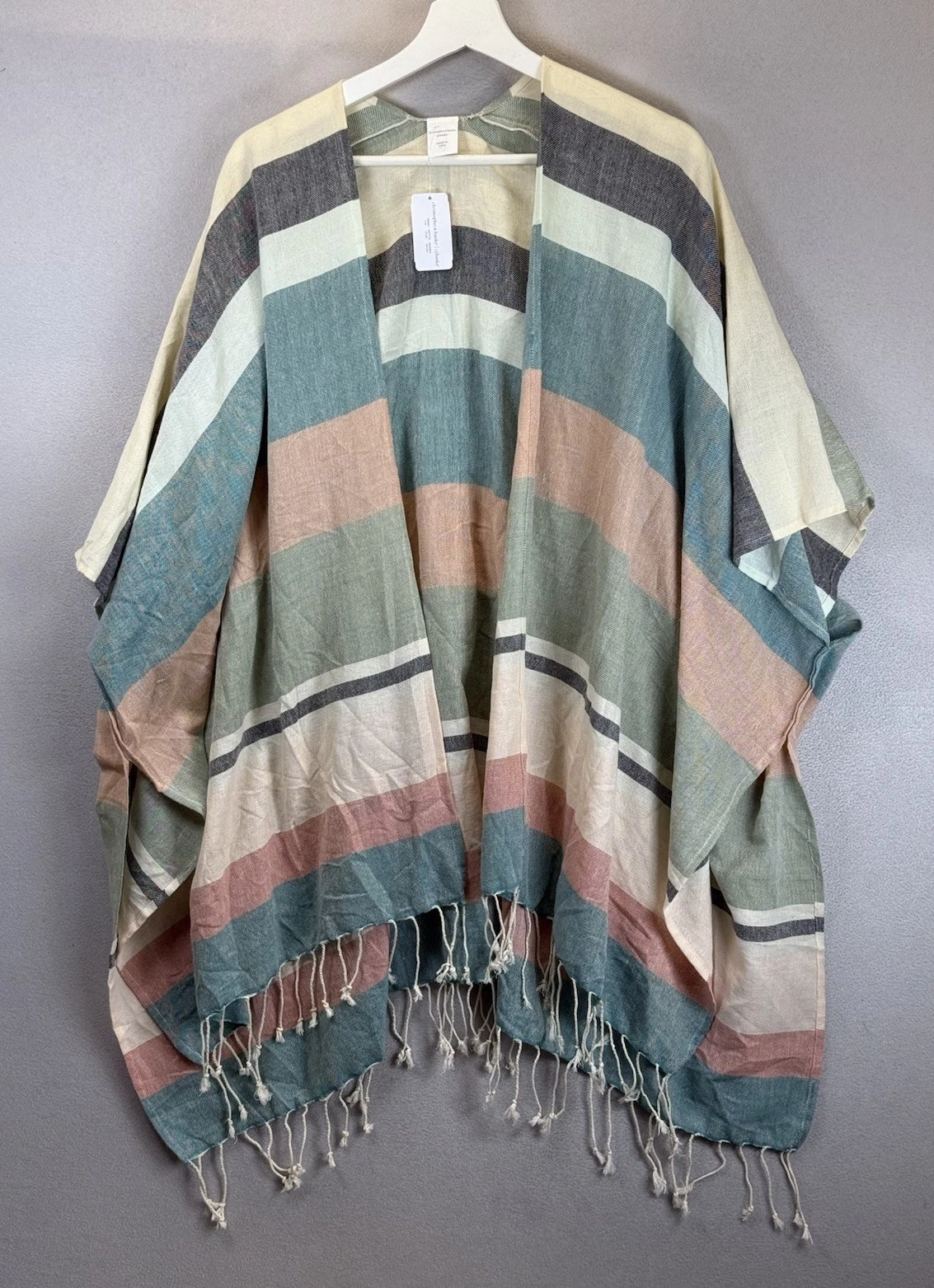 Christopher & Banks CJ Banks Woman's Multicolor Lightweight Wrap Cover Up Poncho