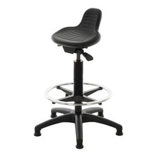 STIER Stehhilfe mit Gleitern und Fußring Sitzhöhe 640-890 mm PU-Sitz mit