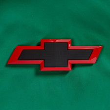 Chevrolet Tailgate Bowtie Emblem Black Red Logo For Silverado 1500 2500 3500