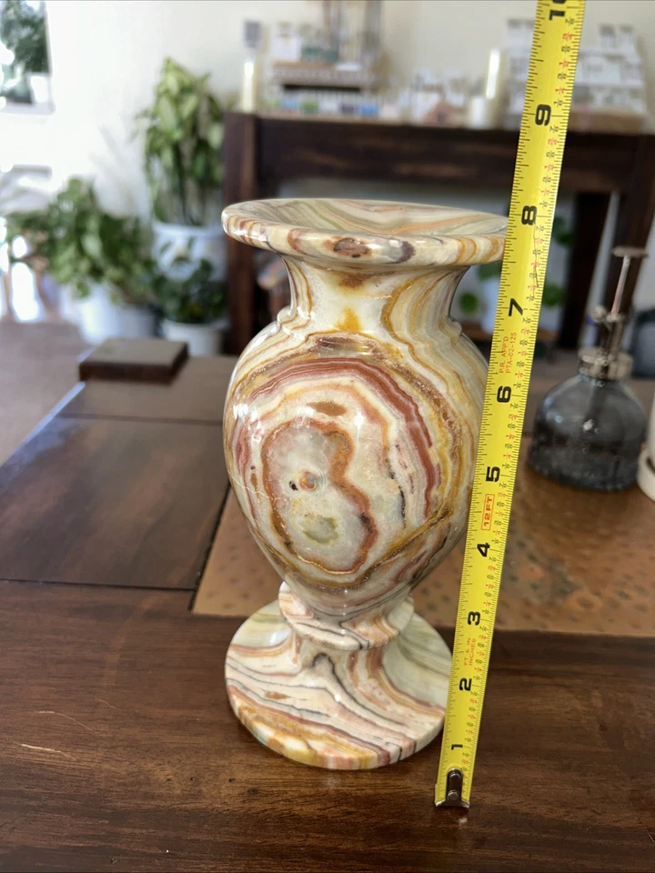 Jarrón Onxy verde/blanco Foto 2 de 4