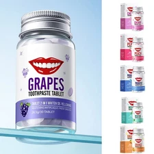 A Bottle 30 Tablets Toothpaste Fresh Breath Deep Cleaning Whitening Toothpaste 