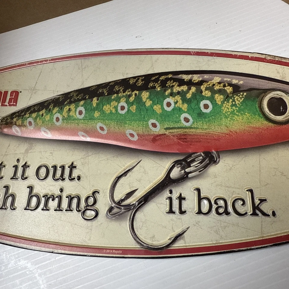 Isca de pesca Rapala apanhador placa de metal homem caverna expulsá-lo. Fish Bring It Back. - Imagem 4 de 4